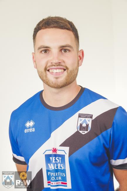 Dylan Rees - made a welcome retunr from injury for Haverfordwest County